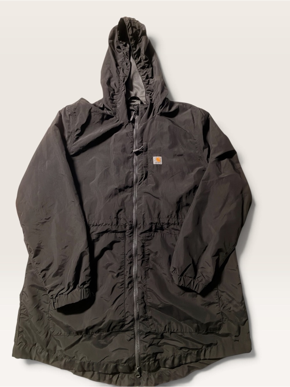 Women’s CARHARTT Rain Defender Hooded Rockford Coat Jacket Size XL Black MINT!!